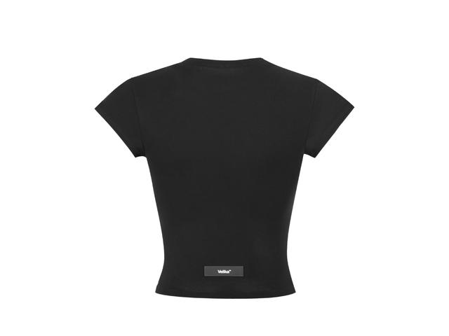 Velika Velika | Glitter Logo Baby Tee [Black] - view 2
