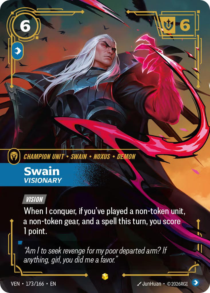 Riftbound Riftbound Swain, Visionary [VEN 173/166] Vendetta [Foil] (EN)