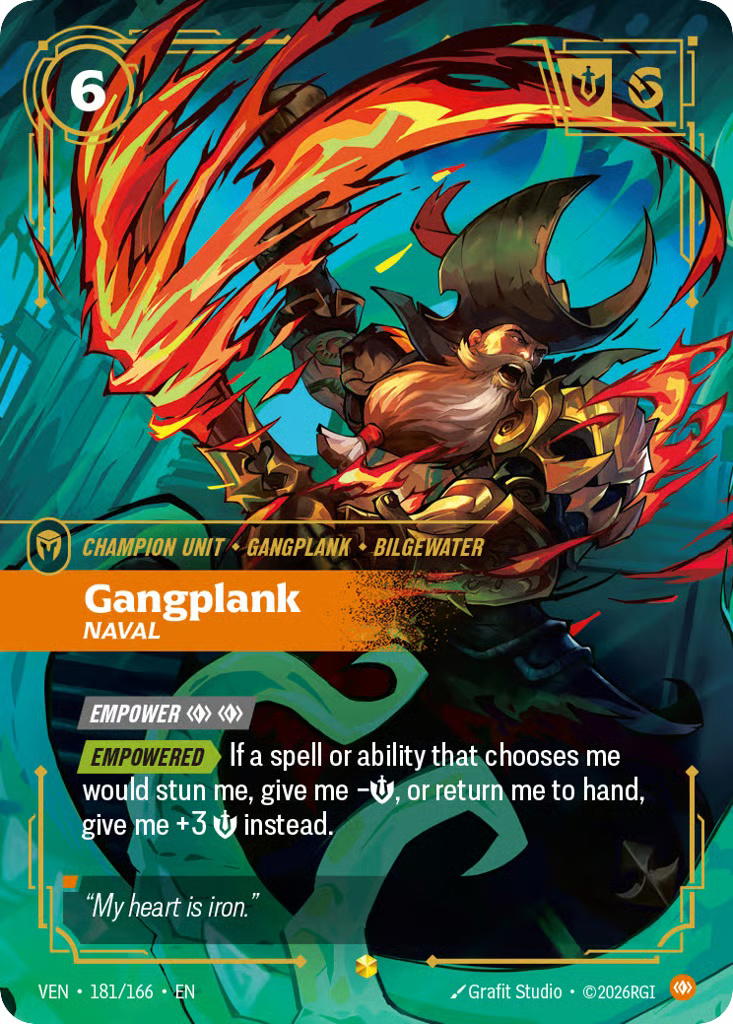 Riftbound Riftbound Gangplank, Naval [VEN 181/166] Vendetta [Foil] (EN)