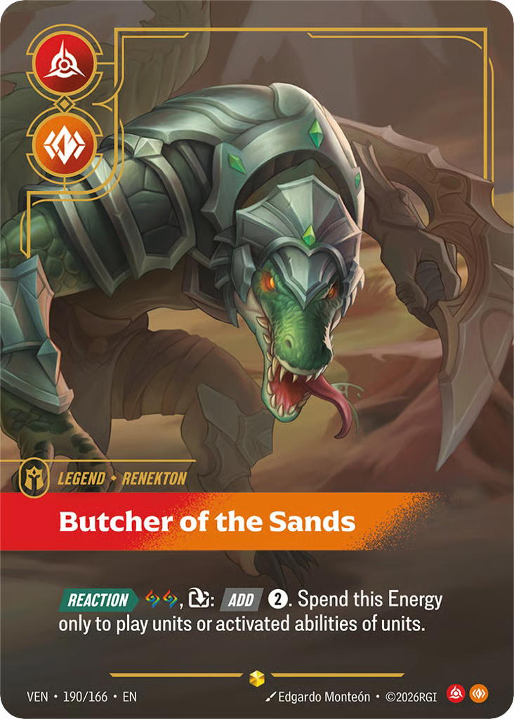 Riftbound Riftbound Butcher Of The Sands [VEN 190/166] Vendetta [Foil] (EN)