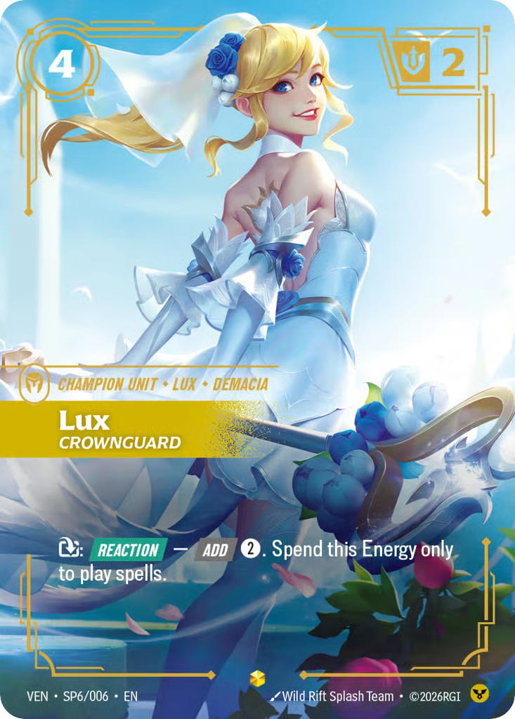 Riftbound Riftbound Lux, Crownguard [VEN SP6/006] Vendetta [Foil] (EN)