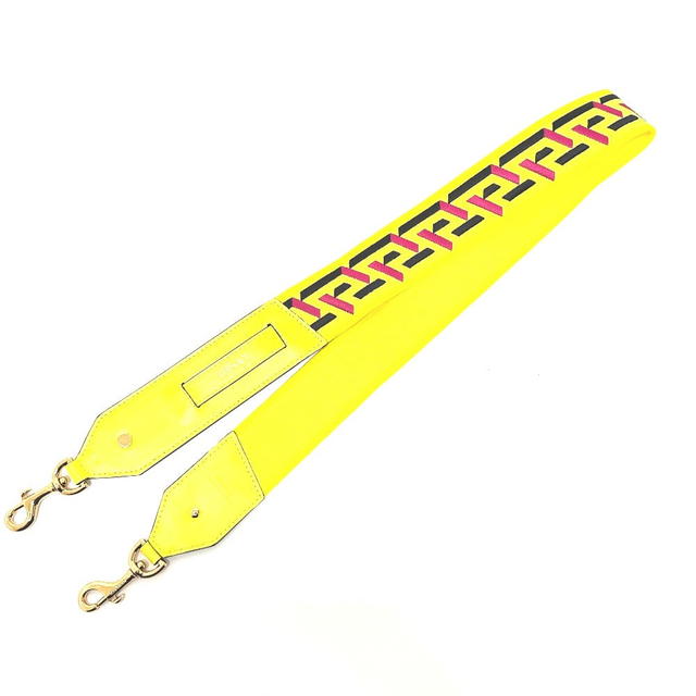 Versace VERSACE 1002526 greca signature  Shoulder strap yellow/GoldHardware Unused - view 2