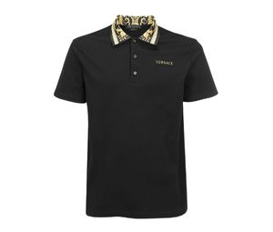 Buy Versace Baroque Printed Motif Polo Shirt Black at Sasom – Authentic and Ready to Ship
