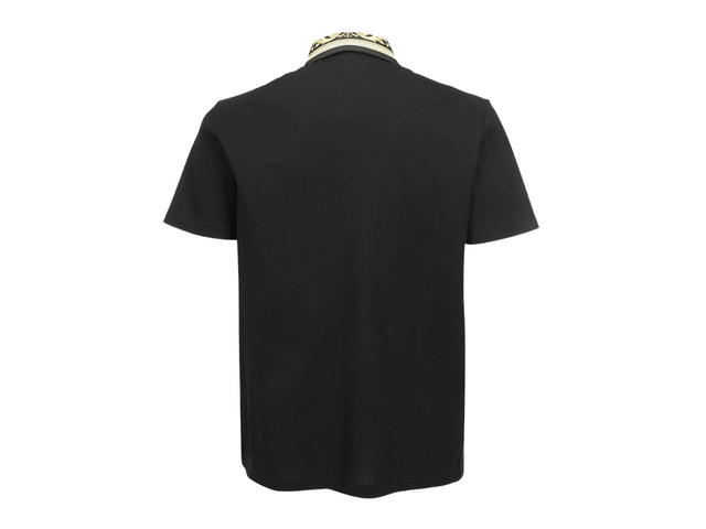 Versace Versace Baroque Printed Motif Polo Shirt Black - view 2