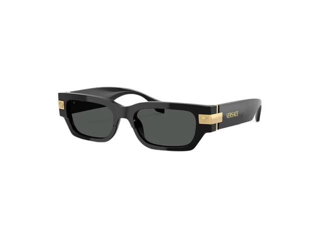 Versace Versace Classic Top Sunglasses In Black Frame With Dark Gray Lens Black Gold - view 1