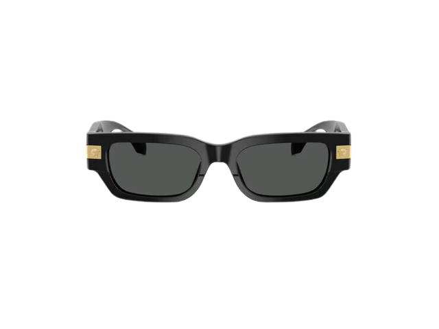 Versace Versace Classic Top Sunglasses In Black Frame With Dark Gray Lens Black Gold - view 2
