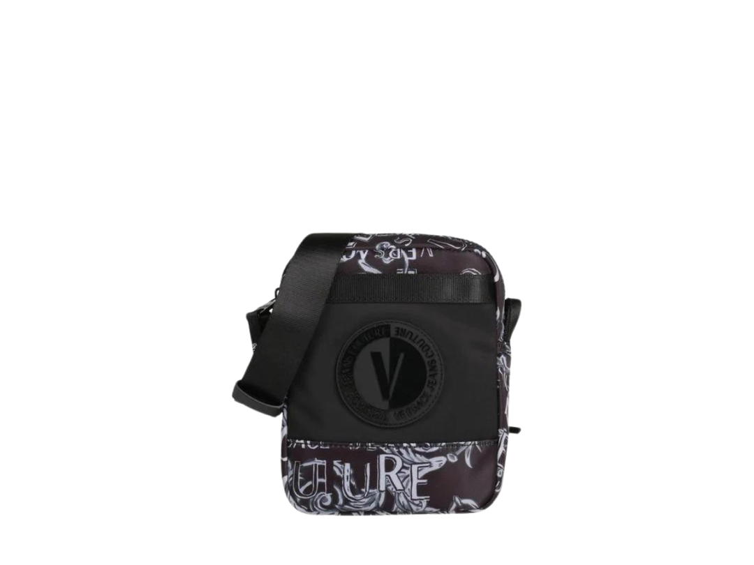 Versace Versace Cross-body Bag In Signature Print Black