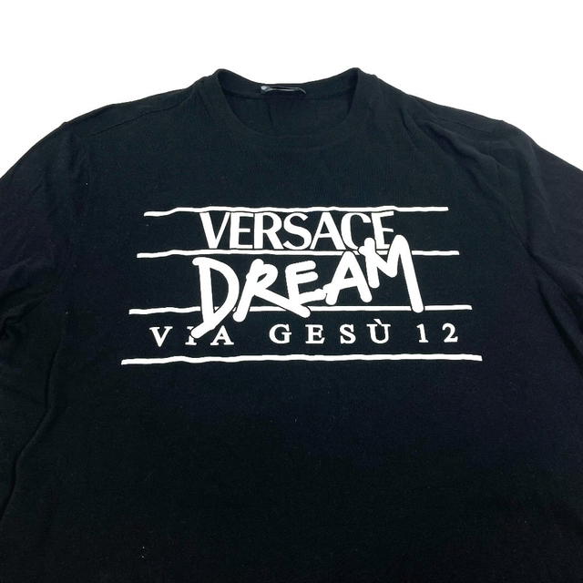 Versace VERSACE DREAM dream logo Tops Apparel Short sleeve T-shirt cotton Black/White - view 3