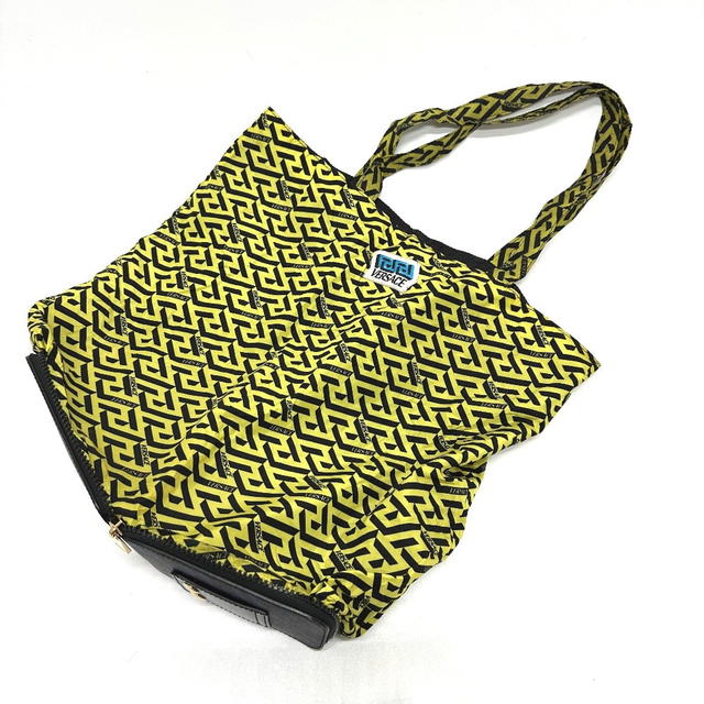 Versace VERSACE eco bag Greca folding Shoulder Bag Tote Bag Nylon / Leather blue/yellow - view 2