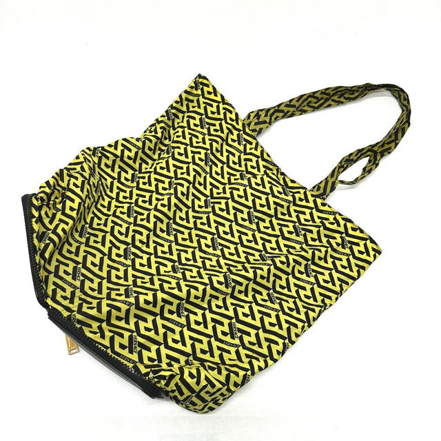 Versace VERSACE eco bag Greca folding Shoulder Bag Tote Bag Nylon / Leather blue/yellow - view 3