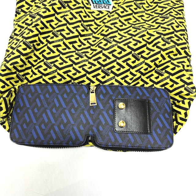 Versace VERSACE eco bag Greca folding Shoulder Bag Tote Bag Nylon / Leather blue/yellow - view 4