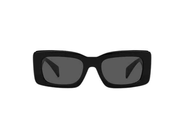 Versace Versace Endless Greca Sunglasses In Black Acetate Frame With Dark Gray Lens And Greca Hardware Black - view 2