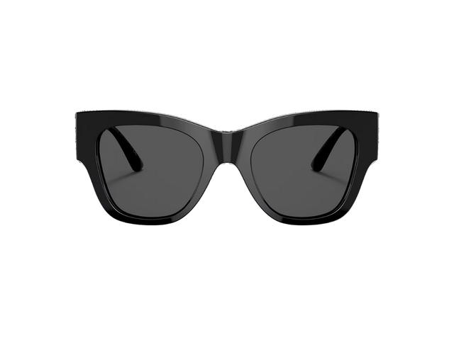 Versace Versace Eyeglasses In Black Acetate Frame-Gold Bow Shape-Black Medusa With Grey Lens - view 1