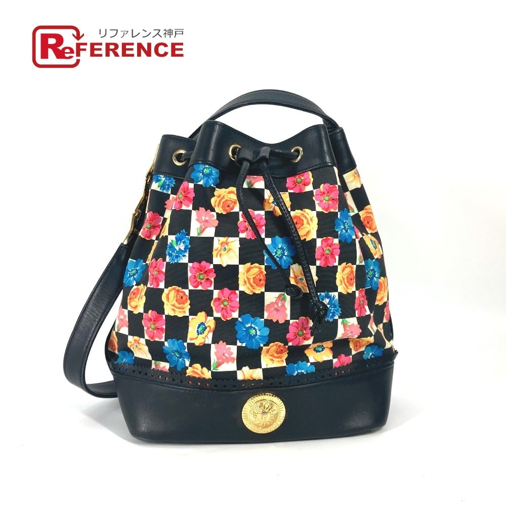 Versace VERSACE Floral chain bag Bucket type flower Drawstring crossbody Shoulder Bag