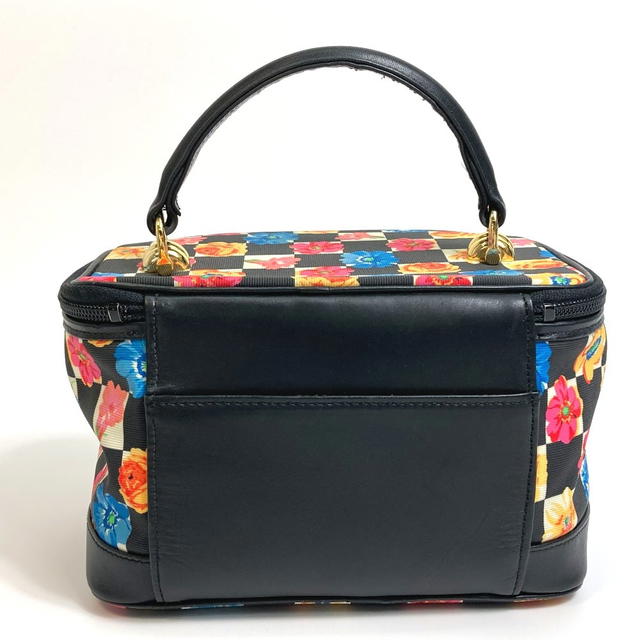 Versace VERSACE Floral pattern Total pattern Hand Bag Vanity bag Black x Multicolore - view 2
