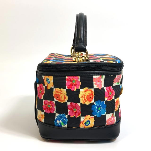 Versace VERSACE Floral pattern Total pattern Hand Bag Vanity bag Black x Multicolore - view 4
