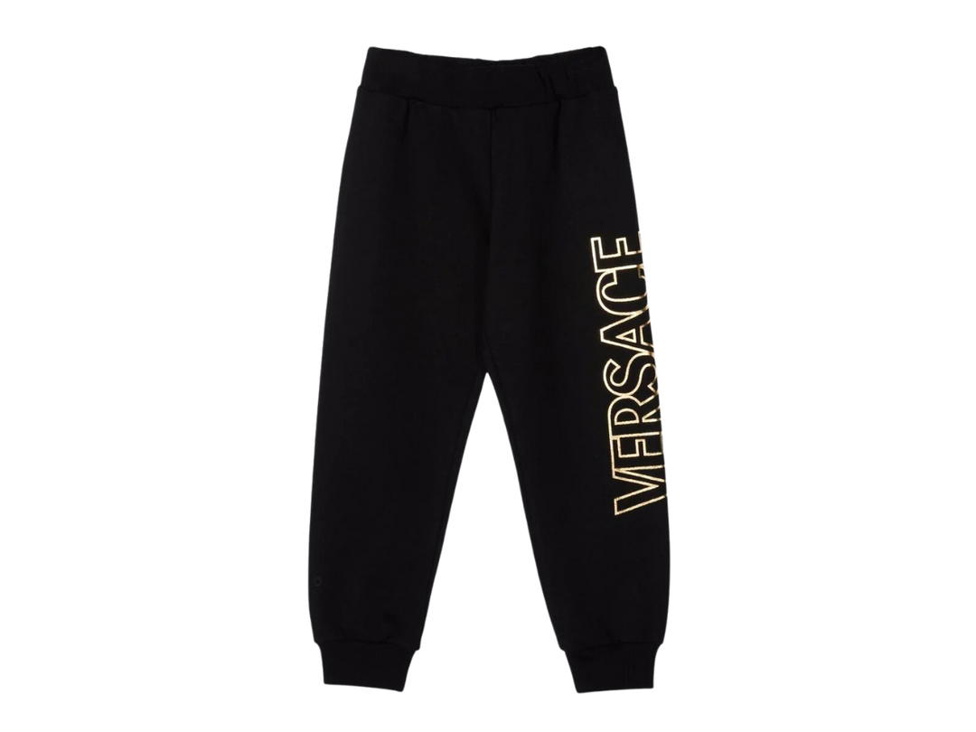 Versace Versace Girls Logo Greca Print Pants Black