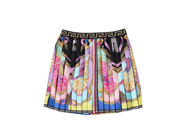 Versace Versace Girls Ventagli Print Pleated Skirt - view 1