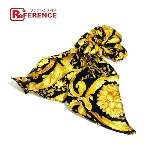 Buy VERSACE Greca logo Hair Ties Hair Accessories Bicolor Shush silk yellow/Black at Sasom – Authentic and Ready to Ship