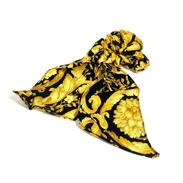 Versace VERSACE Greca logo Hair Ties Hair Accessories Bicolor Shush silk yellow/Black - view 2