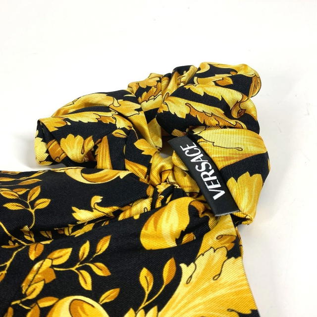 Versace VERSACE Greca logo Hair Ties Hair Accessories Bicolor Shush silk yellow/Black - view 4