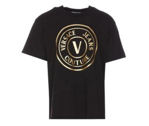 Buy Versace Jeans Couture V-Emblem T-Shirt Black at Sasom – Authentic and Ready to Ship