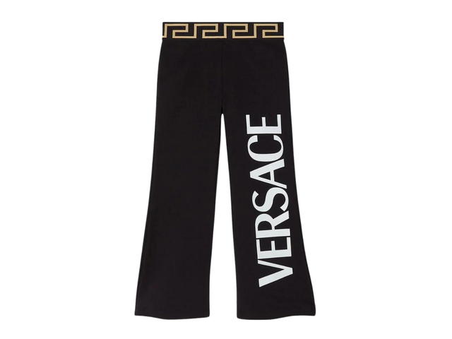 Versace Versace Kids Greca Logo Flare Lounge Pants Black White - view 1