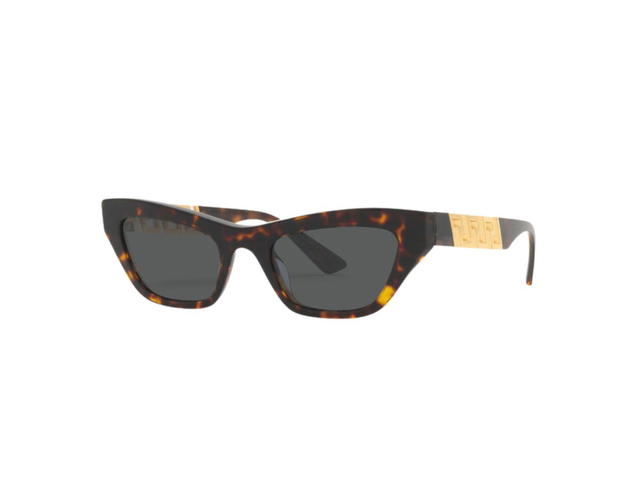 Versace Versace La Greca Sunglasses In Havana Acetate Frame With Brown Lens - view 1