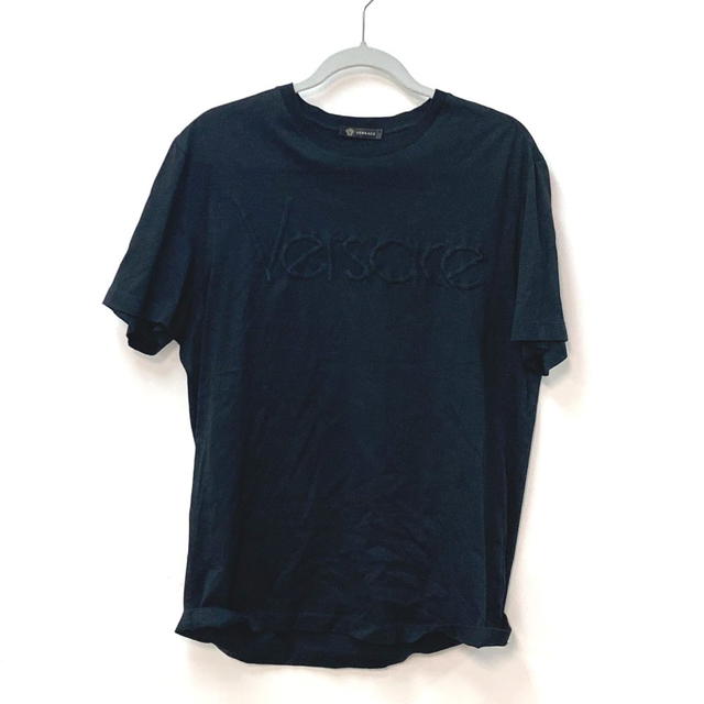 Versace VERSACE logo Apparel Tops Short sleeve T-shirt cotton Black - view 1