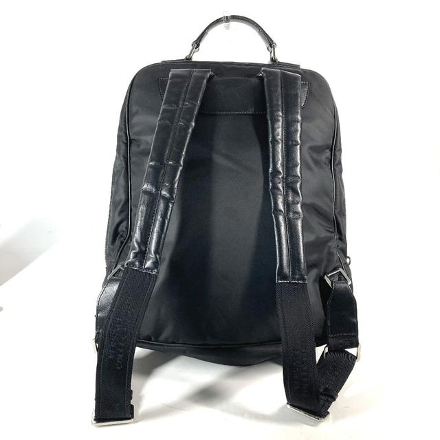 Versace VERSACE logo Backpack 2WAY Bag Hand Bag Backpack Nylon / Leather Black - view 3