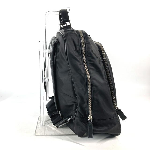 Versace VERSACE logo Backpack 2WAY Bag Hand Bag Backpack Nylon / Leather Black - view 5