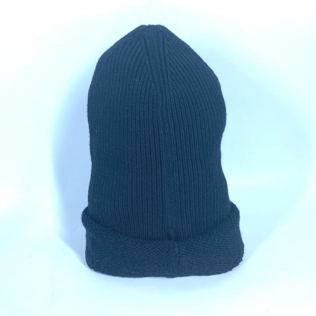 Versace VERSACE logo beanie hat knit hat knit cap Knit hat wool Black - view 3