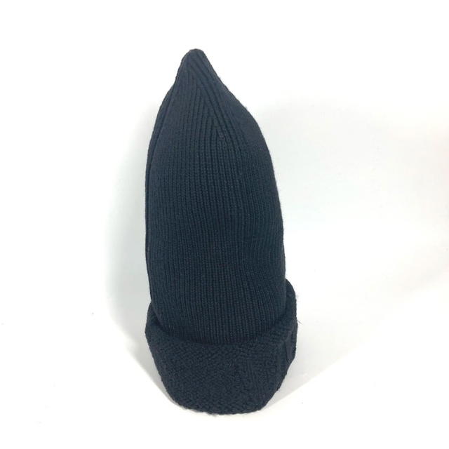 Versace VERSACE logo beanie hat knit hat knit cap Knit hat wool Black - view 5