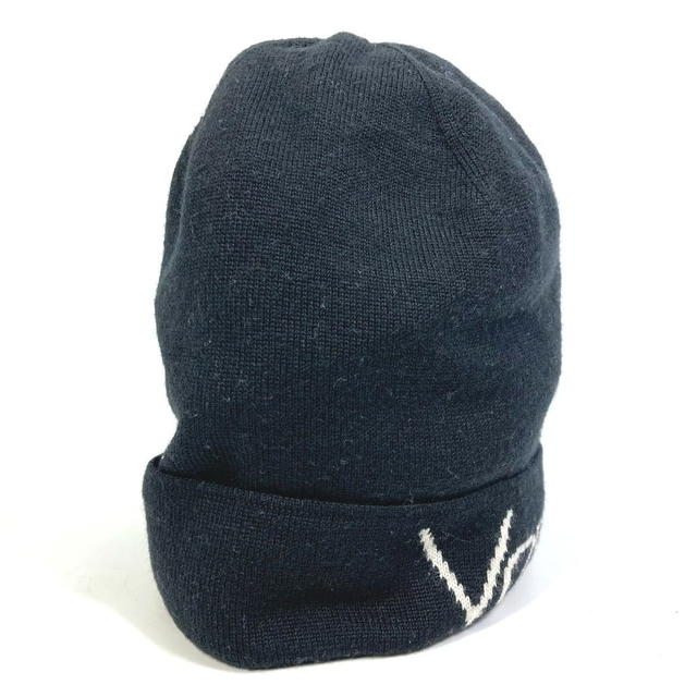 Versace VERSACE logo beanie knit cap hat Knit hat wool / silk Black/White - view 3
