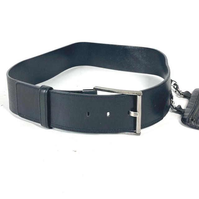 Versace VERSACE logo belt bag Belt Pouch Bag Waist Pouch Waist Pouch Leather Black - view 2