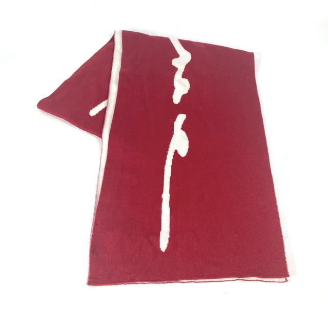 Versace VERSACE Logo Bicolor  Scarf wool Red/White - view 2