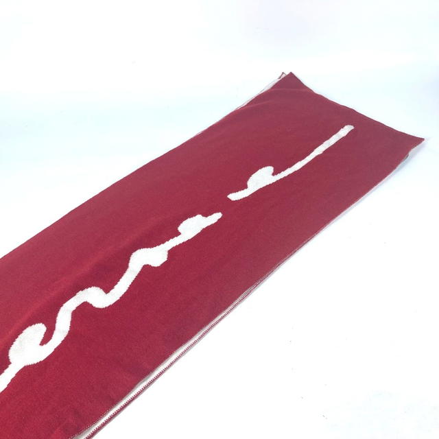 Versace VERSACE Logo Bicolor  Scarf wool Red/White - view 4