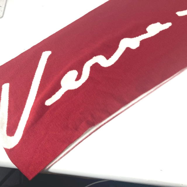 Versace VERSACE Logo Bicolor  Scarf wool Red/White - view 5