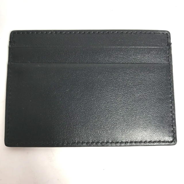 Versace VERSACE logo Business Card Holder Pass Case Card Case Leather Black - view 4
