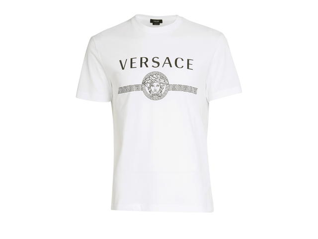 Versace Versace Logo Cotton T-Shirt White - view 1