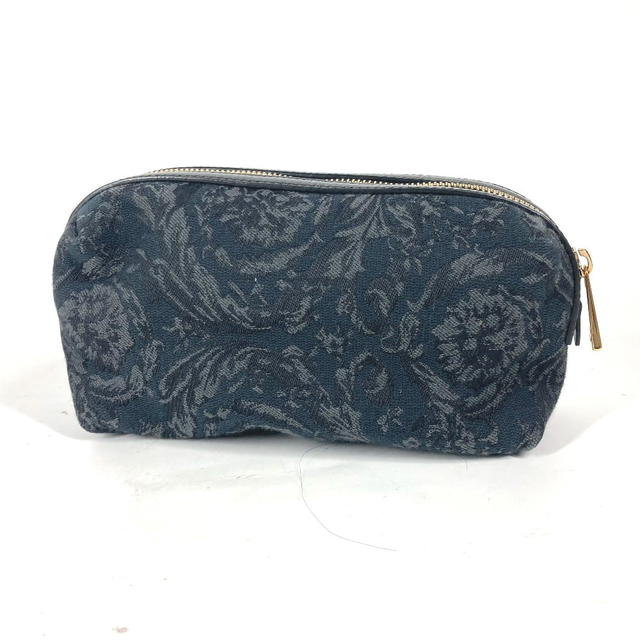 Versace VERSACE logo Makeup Cosmetics Pouch Multi pouch Canvas BlackBased/gray Unused - view 3