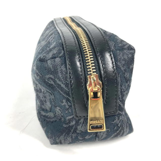 Versace VERSACE logo Makeup Cosmetics Pouch Multi pouch Canvas BlackBased/gray Unused - view 5