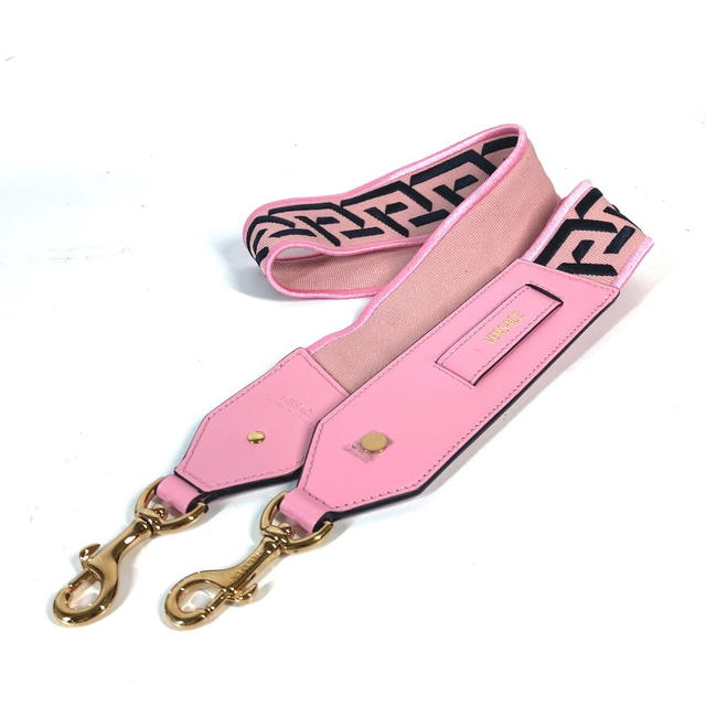Versace VERSACE logo  Shoulder strap Canvas/Leather pink/Black Unused - view 2