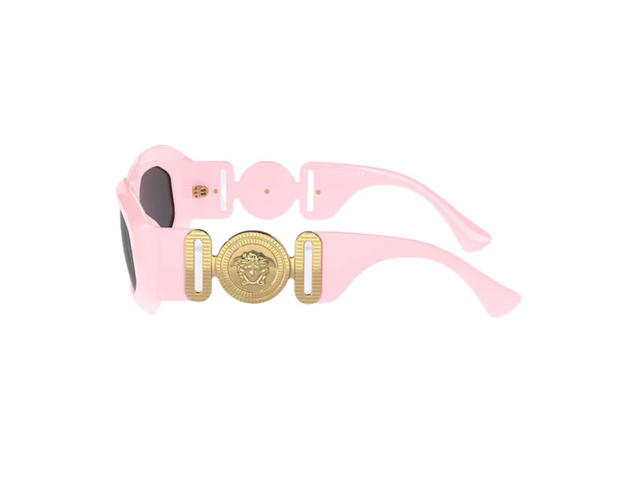 Versace Versace Maxi Medusa Biggie Sunglasses In Black Dial With Versace Logo And Medusa Head Pink - view 3