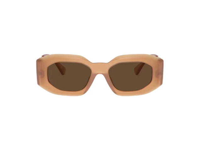 Versace Versace Maxi Medusa Biggie Sunglasses In Silver-Tone Metal Frame With Dark Grey Lens And Medusa Hardware Beige - view 2