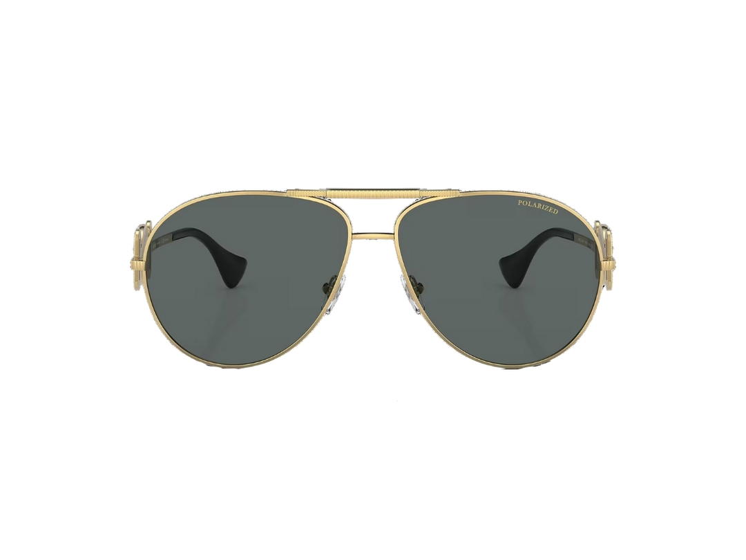 Versace Versace Maxi Medusa Sunglasses In Gold Metal With Polar Grey Lens