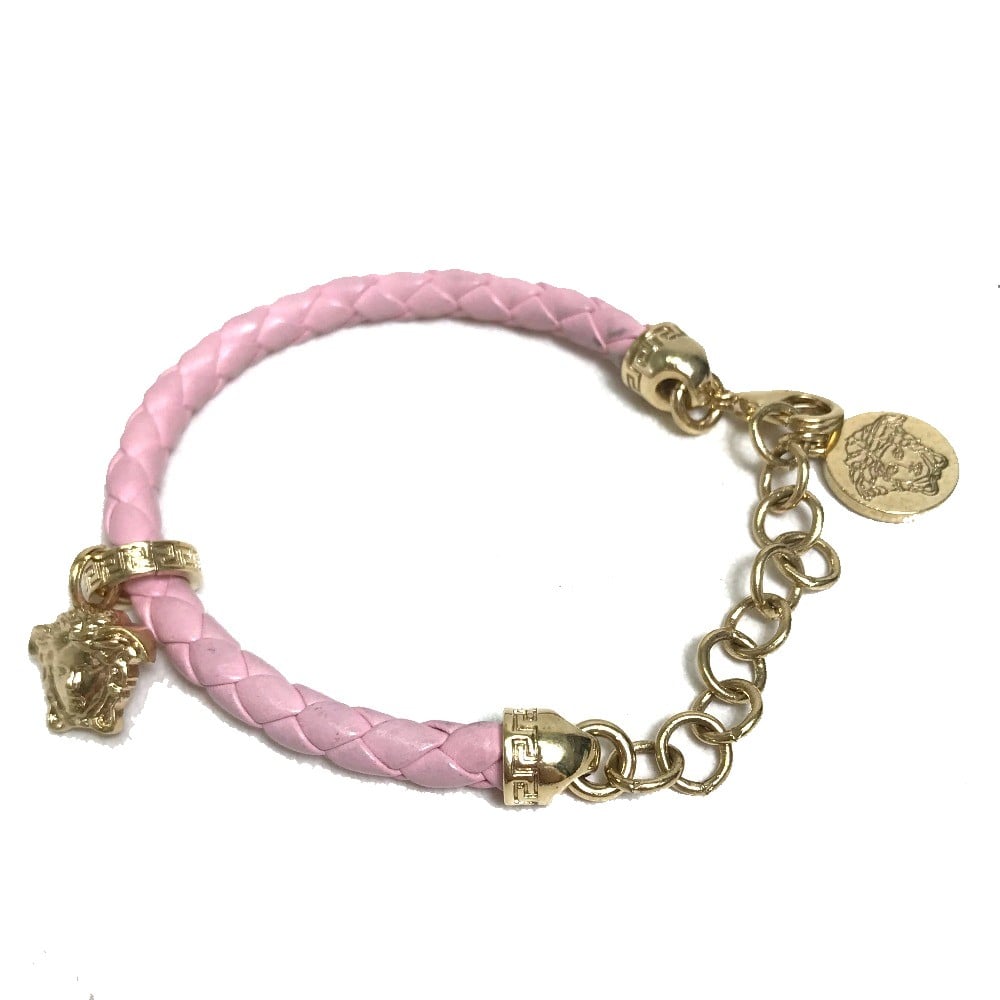 Versace VERSACE Medusa Accessories Bracelet Leather / Metal pink/Gold