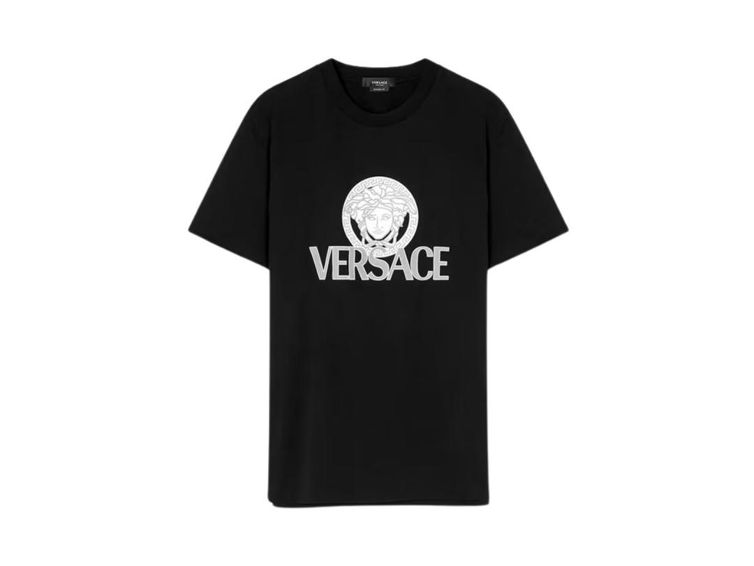 Versace Versace Medusa And Versace Logo T-Shirt Black