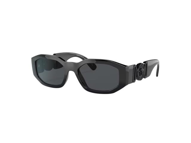 Versace Versace Medusa Biggie Sunglasses In Black Nylon Frame With Dark Grey Lens - view 1