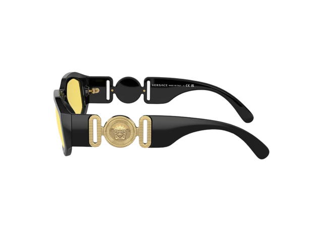 Versace Versace Medusa Biggie Sunglasses In Black Nylon Frame With Yellow Lens - view 3